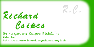 richard csipes business card